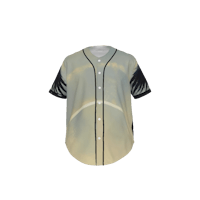 a baseball jersey with a yellow and black design